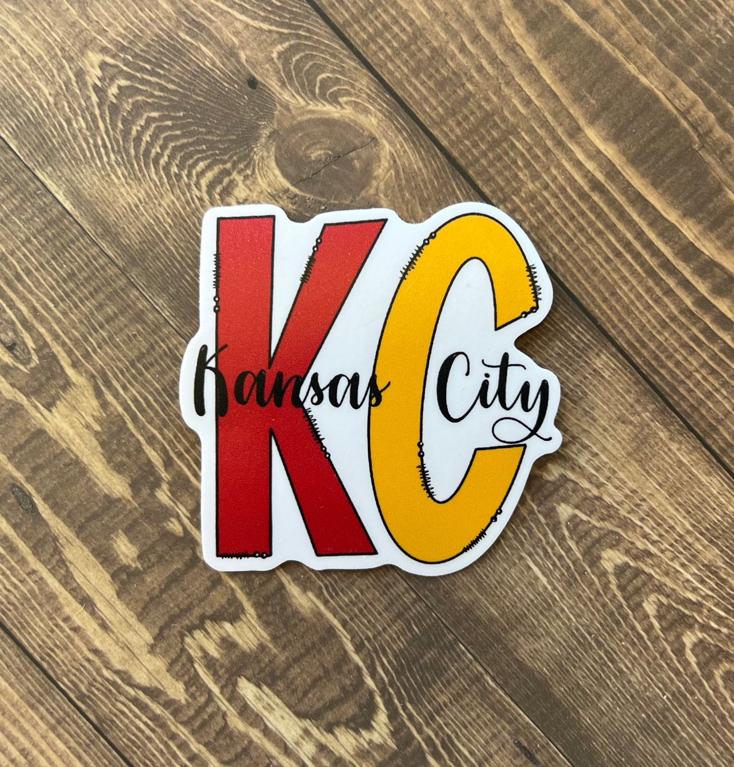 KC Chiefs Colors Sticker 2.5”