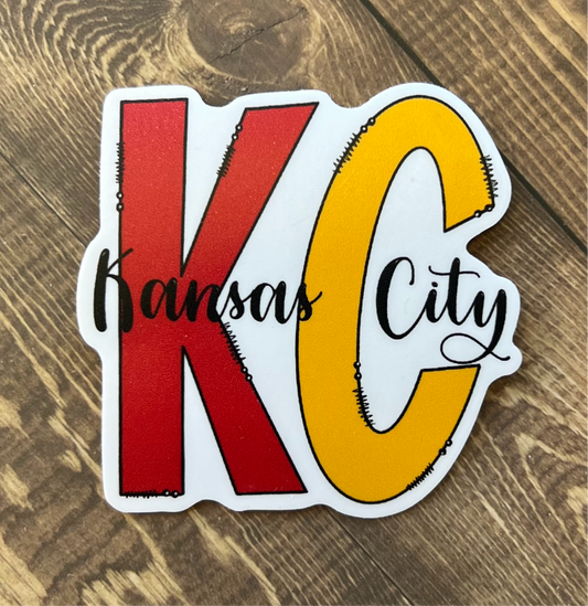 KC Chiefs Colors Sticker 2.5”