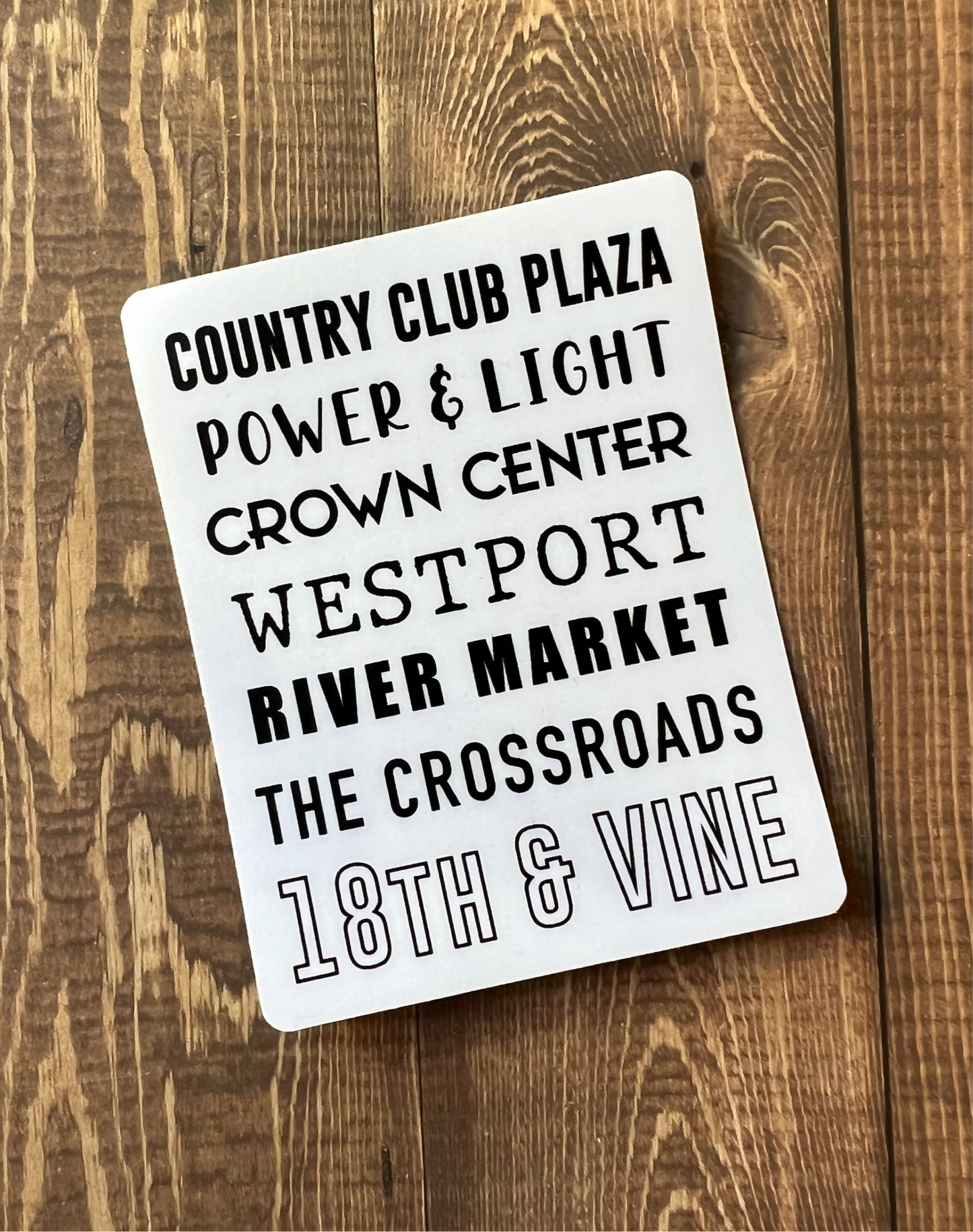 Country Club Plaza sticker 3”