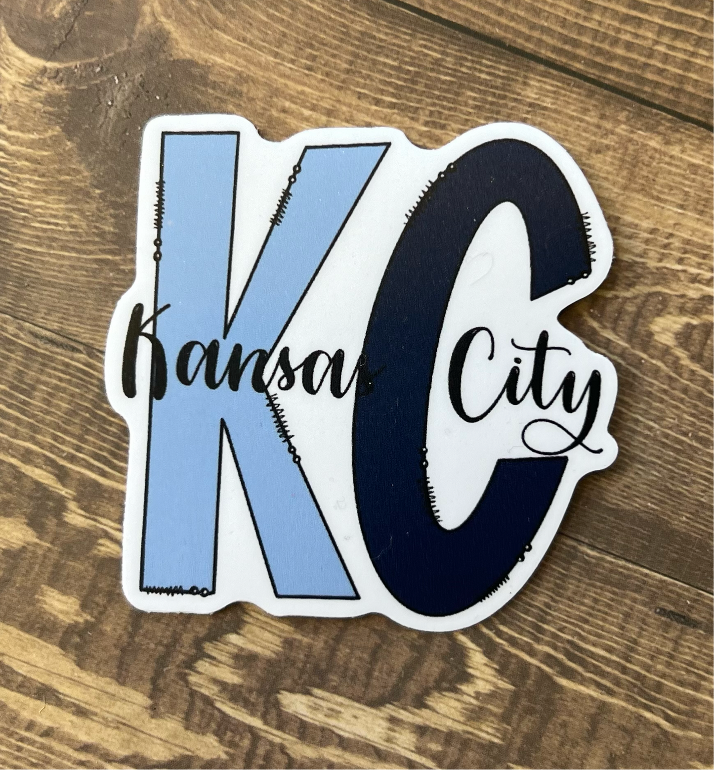 KC Sporting KC colors Sticker 2.5”