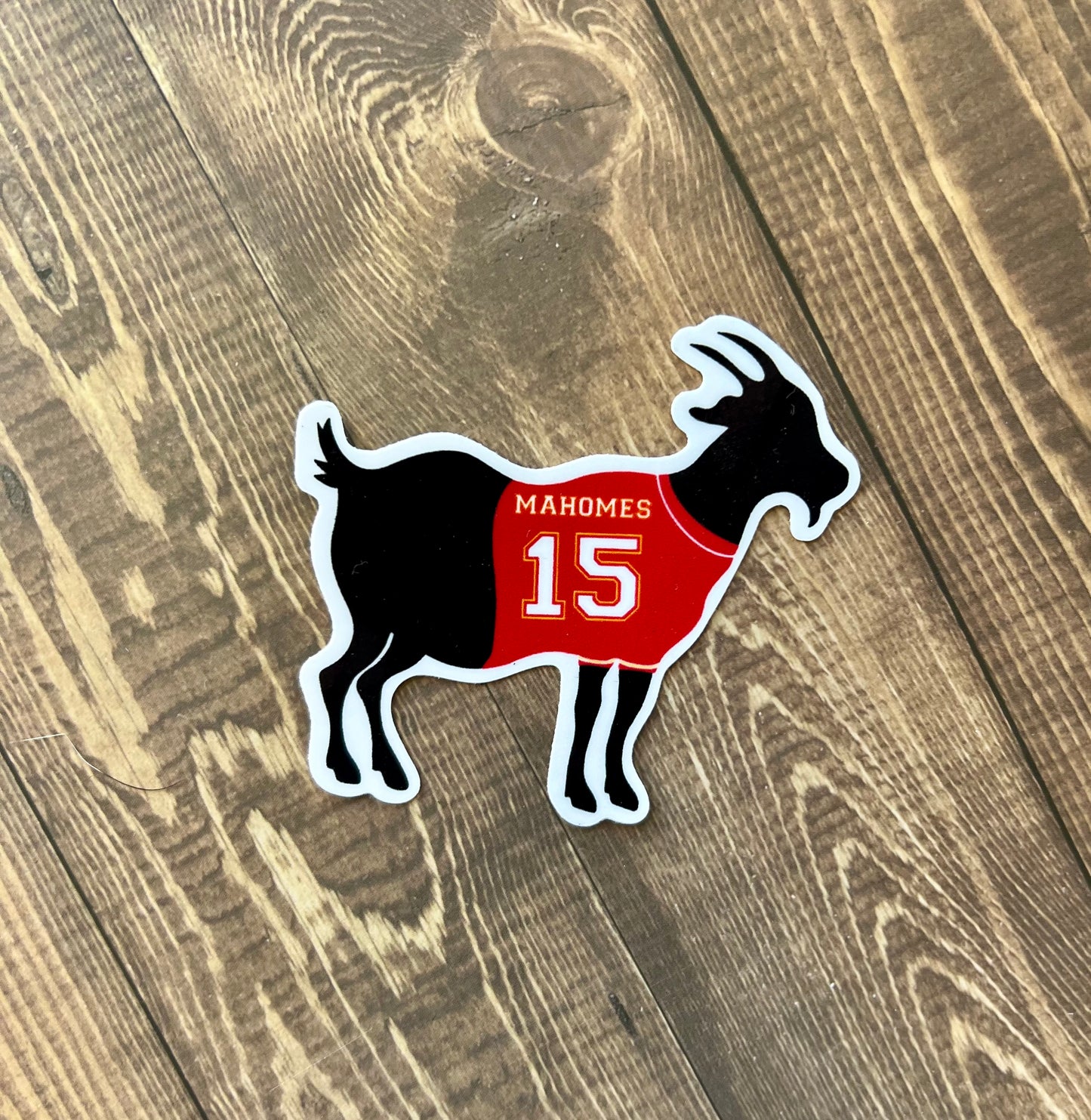 Mahomes GOAT 15 sticker