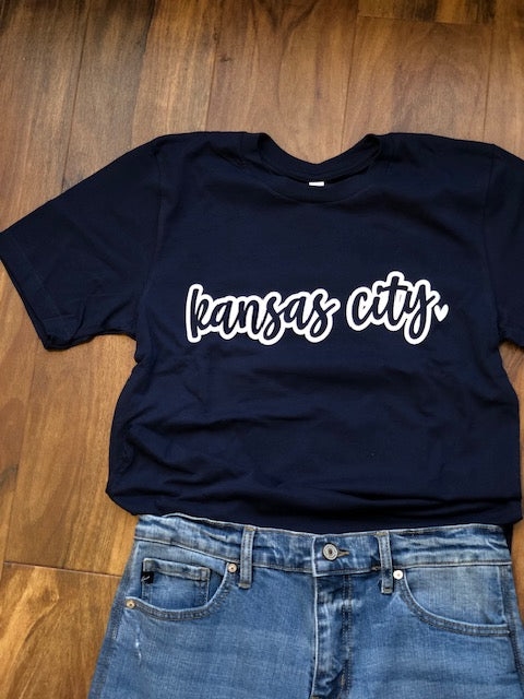 Navy KC Tee